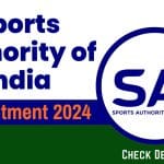 Sports Authority of India Hiring 2024