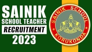 Sainik School Korukonda Recruitment